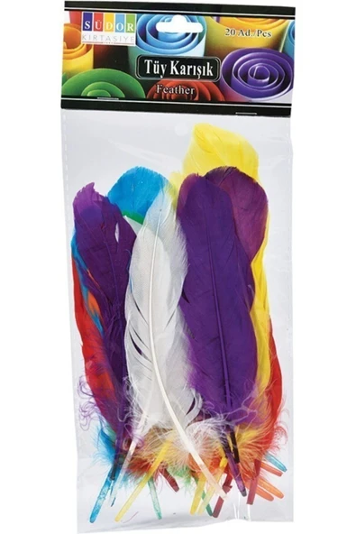 Südor Kuş Tüyü Renkli 12'li ürün görseli 1