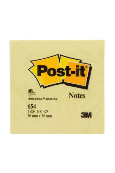 3M Post-it Sarı Kendinden Yapışkanlı 100yp. 76x76mm ürün görseli 1