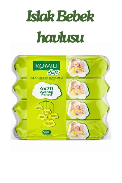 Komili Soft Islak Havlu 70 Yaprak 4lü Paket-