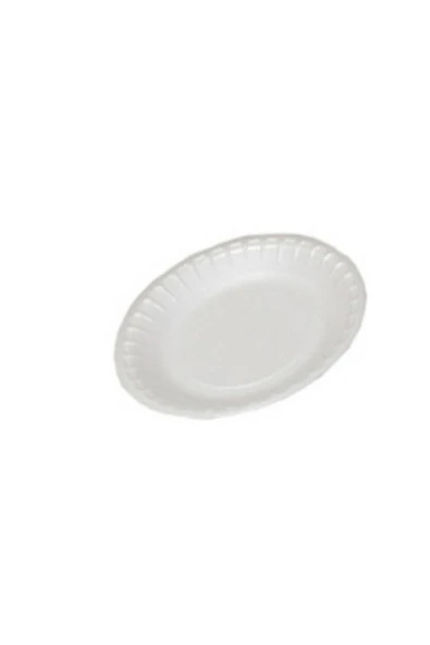 Anı Orta Boy Köpük Tabak 19 Cm 100 Adet, Kullan At Köpük Tabak - 1