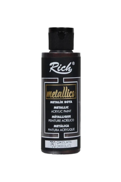 Rich Akrilik Boya Metalik 120 Cc Çikolata 0760 - Resim 2