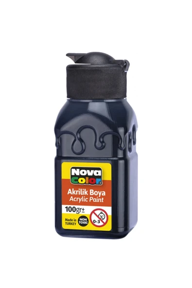 Nova Color Akrilik Boya Şişe 100 Cc Siyah Nc 2015 / Nova Color ürün görseli 1