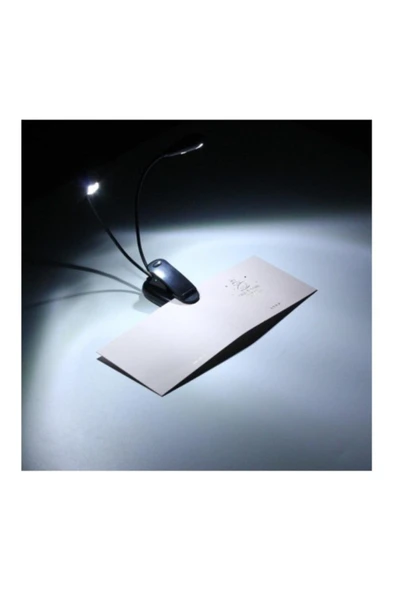 MEKAFİX Booklight Kıskaçlı Kitap Okuma Ders Çalışma Led Mandalli Pilli - 2
