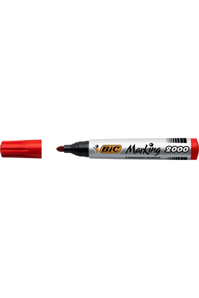 Bic Marking 2000 Permanent Marker Yuvarlak Uç Kırmızı 12`li Kutu - 3
