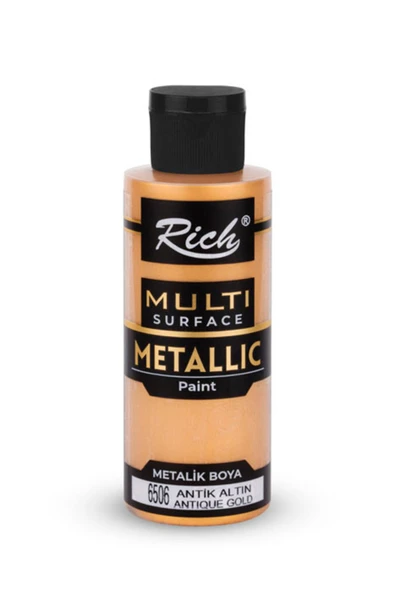Rich Multi Surface Metalik Akrilik Boya 120 cc. - Antik Altın 6506 - 1