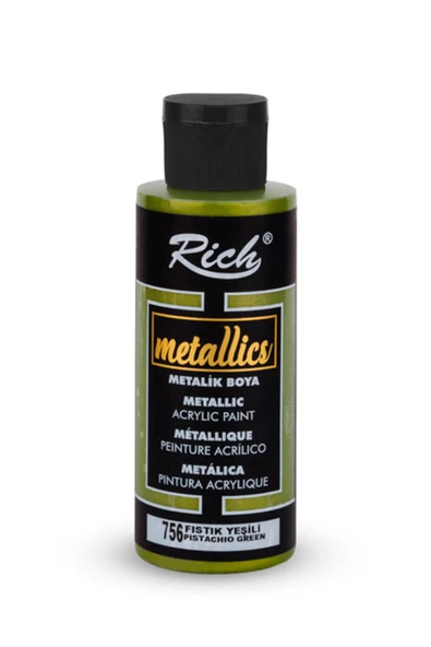 Rich Metalik Akrilik Boya 120cc. N:756 Fıstık Yeşili ürün görseli 1