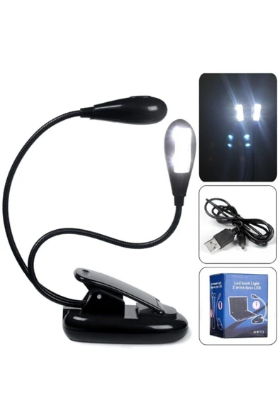 MEKAFİX Booklight Kıskaçlı Kitap Okuma Ders Çalışma Led Mandalli Pilli - 4