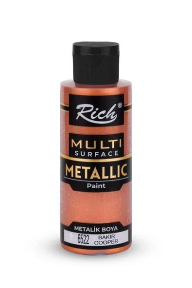 Rich Multi Surface Metalik Akrilik Boya 120 cc. - Bakır 6522 - 1