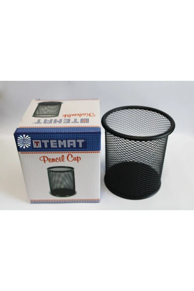 Temat Metal Masa Üstü Kalemlik - Siyah - 2