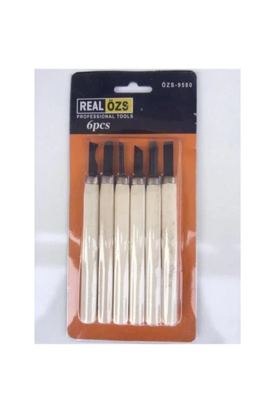 Real Özs Ahşap Oyma Ağaç Oyma Hobi Set 6lı ürün görseli 1