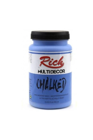 Rich Multi Decor Chalked Akrilik 250ml N:4552 Akdeniz Mavi ürün görseli 1