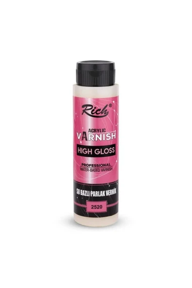 Rich Parlak Vernik 500 Cc (PEMBE) - Resim 2