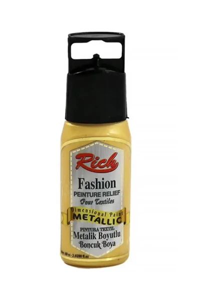 Rich Boyutlu Boncuk Boya 60cc Metalik Altın ürün görseli 1