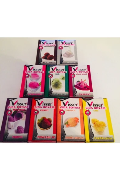 Visser Toz Gıda Boyası Net 9 gr ) 9renk G.b - 1