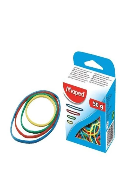 MAPED OFİS VE KIRTASİYE maped 50 gr paket lastiği + maped 32 mm 4'lü clips 2'li set - 1