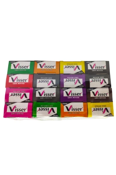 Visser 16 Adet Toz Gıda Boyası Net 9 Gr. G.b ürün görseli 1