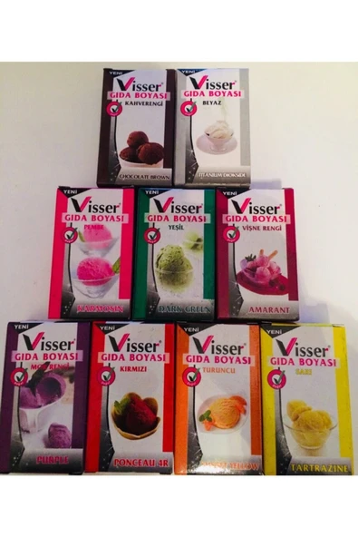 Visser Toz Gıda Boyası Net 9 gr ) 9renk G.b - 2