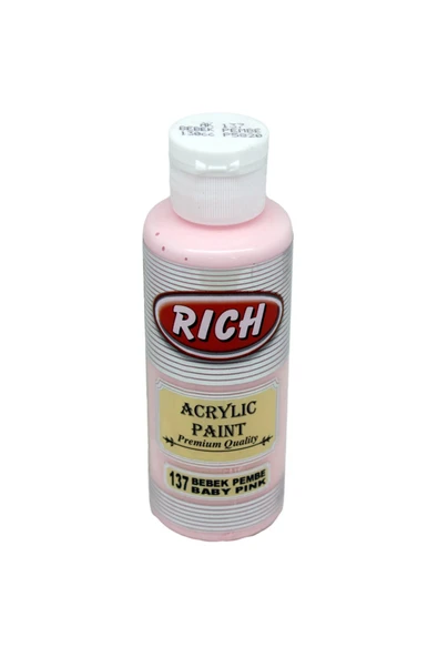 Rich Master Akrilik Boya Bebek Pembe 120cc ürün görseli 1