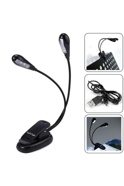 MEKAFİX Booklight Kıskaçlı Kitap Okuma Ders Çalışma Led Mandalli Pilli - 8