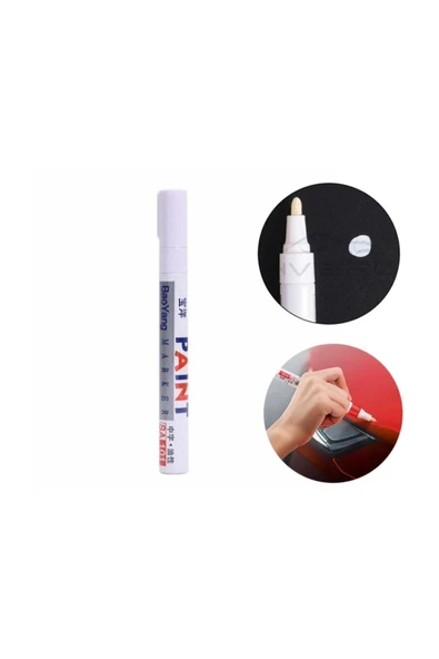 MARKER Paint Oto Rötuş Boya Kalemi Beyaz Silinmez Çıkmaz ürün görseli 1