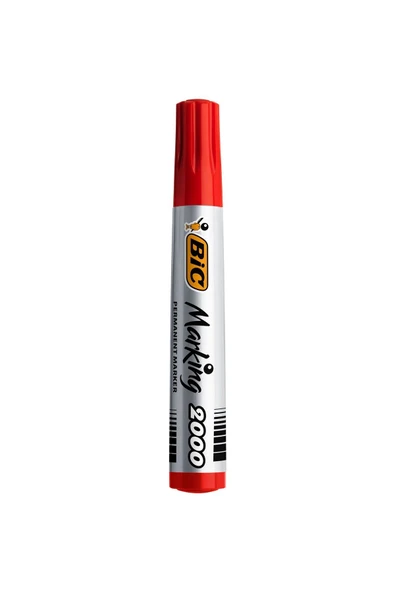 Bic Marking 2000 Permanent Marker Yuvarlak Uç Kırmızı 12`li Kutu - 2