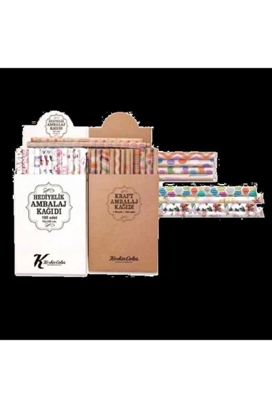 KESKİN COLOR Keskin Color Ambalaj Kağıdı Kraft Tekli Rulo 70x100 100351-99 - 100'lü Standart - 1