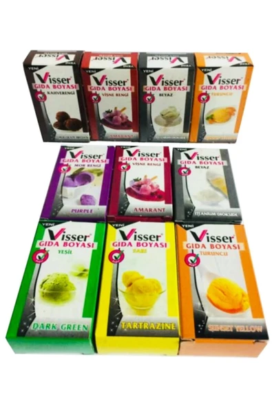 Visser 6 Adet Toz Gıda Boyası Net 9 Gr. 6 Farklı Renk G.b ürün görseli 1