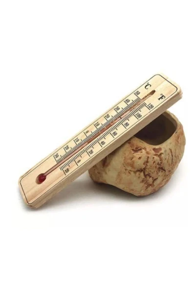 ÇELİKEL Ahşap Derece Termometre Duvar Tipi Dayanıklı Termometre - Resim 4