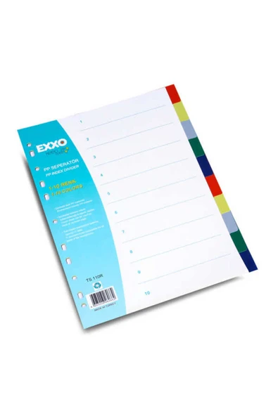 Exxo 1-10 Renkli Seperatör Dosya Ayracı Ts 110 ürün görseli 1