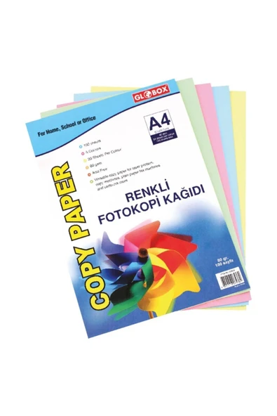 Globox 6536 Renkli Fotokopi Kağıdı 100'lü ürün görseli 1