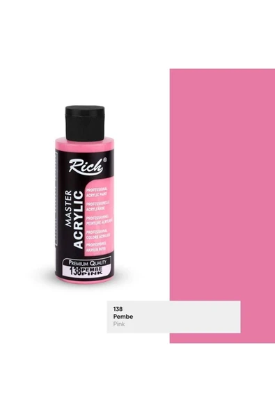 Rich Akrilik Boya 120 Cc Pembe ürün görseli 1