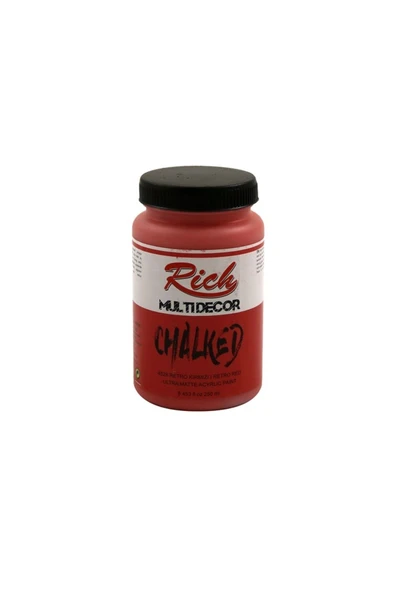 Rich Multi Decor Chalked Akrilik 250ml N:4528 Retro Kırmızı - Resim 2