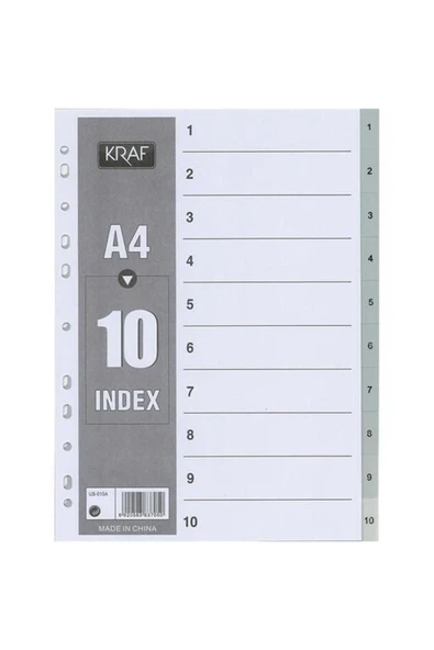 KRAF 10 Lu Rakam Ayraç A/4 Boyutunda - 1