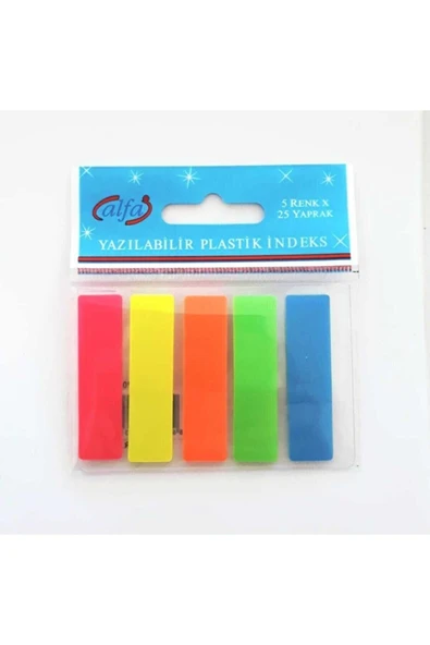 ALFA DEFTER Floresan Renk Kendinden Yapışkanlı Ayraç Post It Index - 3