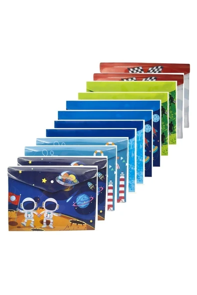 Noki A4 Baskılı Çıtçıtlı Dosya Erkek Desenler 12 Adet (3105e) ürün görseli 1