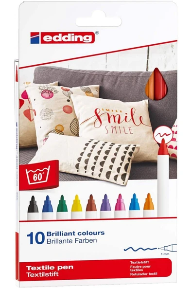 Edding 4600 10'lu Kumaş Kalemi Set - Basic ürün görseli 1