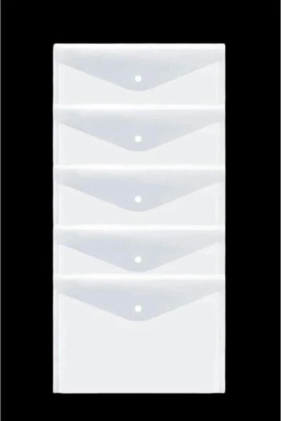 Noki A4 Şeffaf Çıtçıtlı Zarf Dosya 5 Adet ürün görseli 1