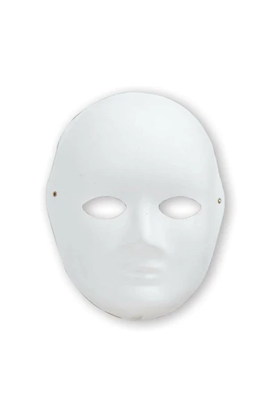 Puti Insan Silüetli Maske Büyük Surat - 1