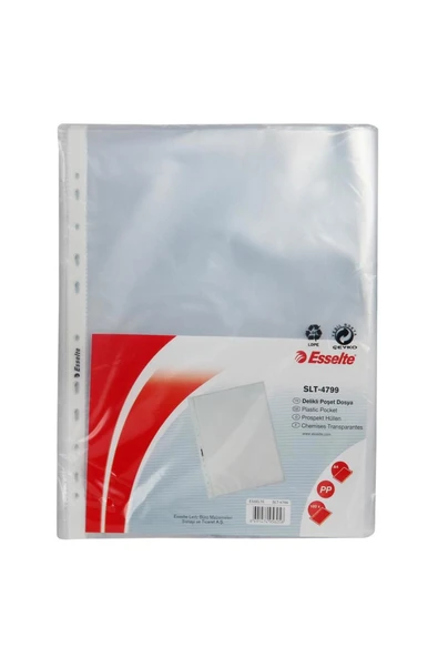 Esselte Slt-4799 Delikli Poşet Dosya A4 40 Mikron - 100 Adet ürün görseli 1