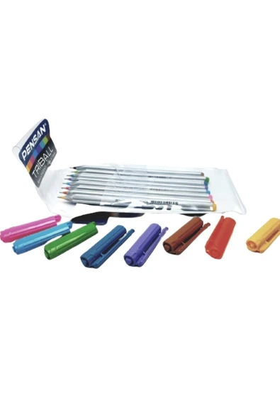 Pensan Küp Not Kağıdı+ Tgb A-4 Yapışkanlı Not Kağıdı Belirteç Postit+ Triball Tükenmez Kalem Renkli - Resim 4