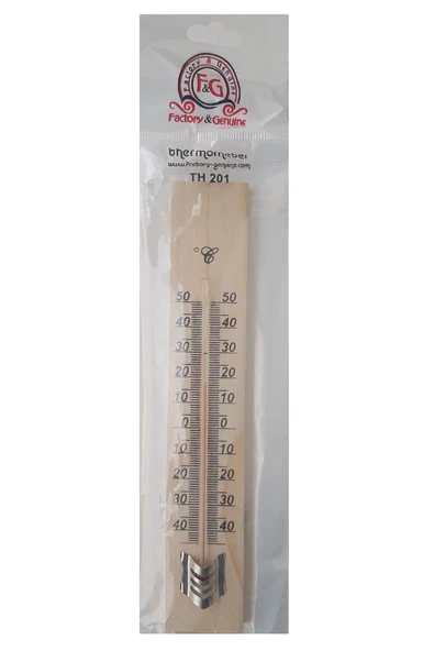 Factory & Genuine Termometre Ahşap 3,5 cm x 20 cm - Resim 2