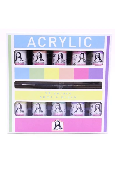 Monalisa Südor Ml122c Mona Lısa Akrilik Boya 10 Chalk Renk X 40 ml Fırça ürün görseli 1