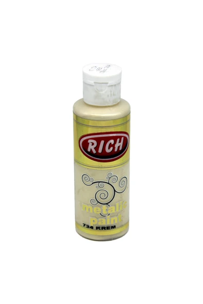 Rich Rıch Metalik Akrilik Boya 0734 Krem 120 Cc - 1
