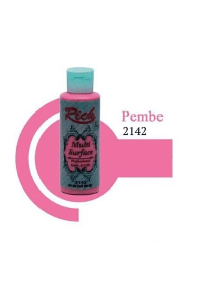 Rich Multi Surface 2142 Pembe Akrilik Boya 120 Cc ürün görseli 1