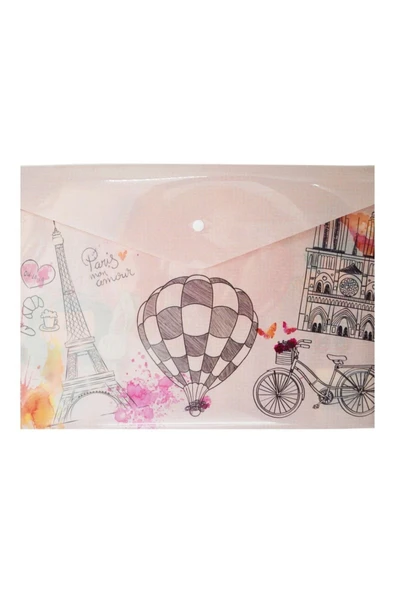 Noki A4 Baskılı Çıtçıtlı Dosya Kız Desenler 12 Adet (3105k) - Resim 2