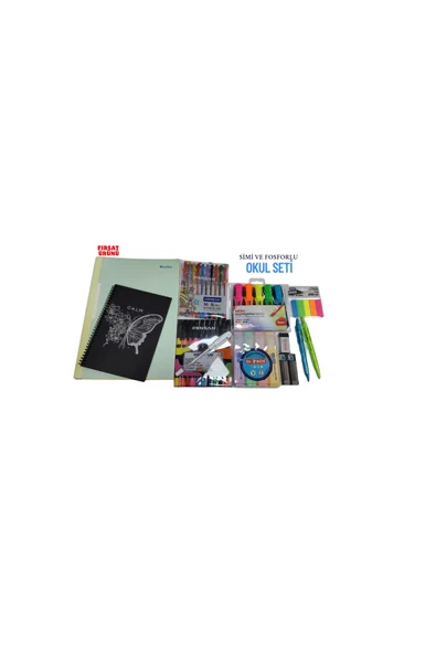 MEKA SİMLİ FOSFORLU OKUL SETİ ürün görseli 1