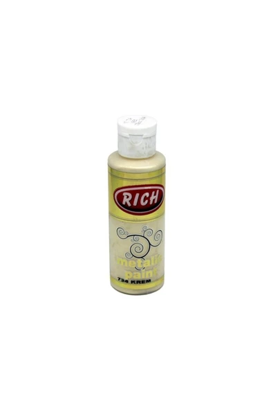 Rich Rıch Metalik Akrilik Boya 0734 Krem 120 Cc - 2