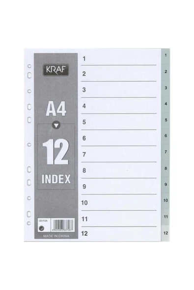KRAF Ayraç A4 1-12 Rakam - 1