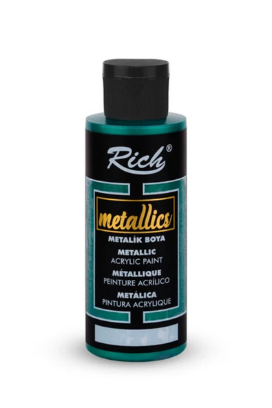 Rich Metalik Akrilik Boya 120cc. N:766 Yaprak Yeşili ürün görseli 1