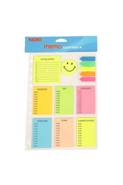 Noki Memo Combo 4 Yapışkanlı Notluklar 12704 - 2